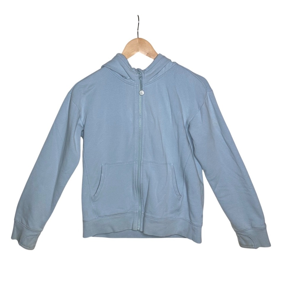 Athleta Girl Full Zip Hooded Jacket size XL/14 Light Blue